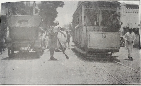 Tram in Nai Sadak of Kanpur Kanpur Kal Aj Aur Kal Book