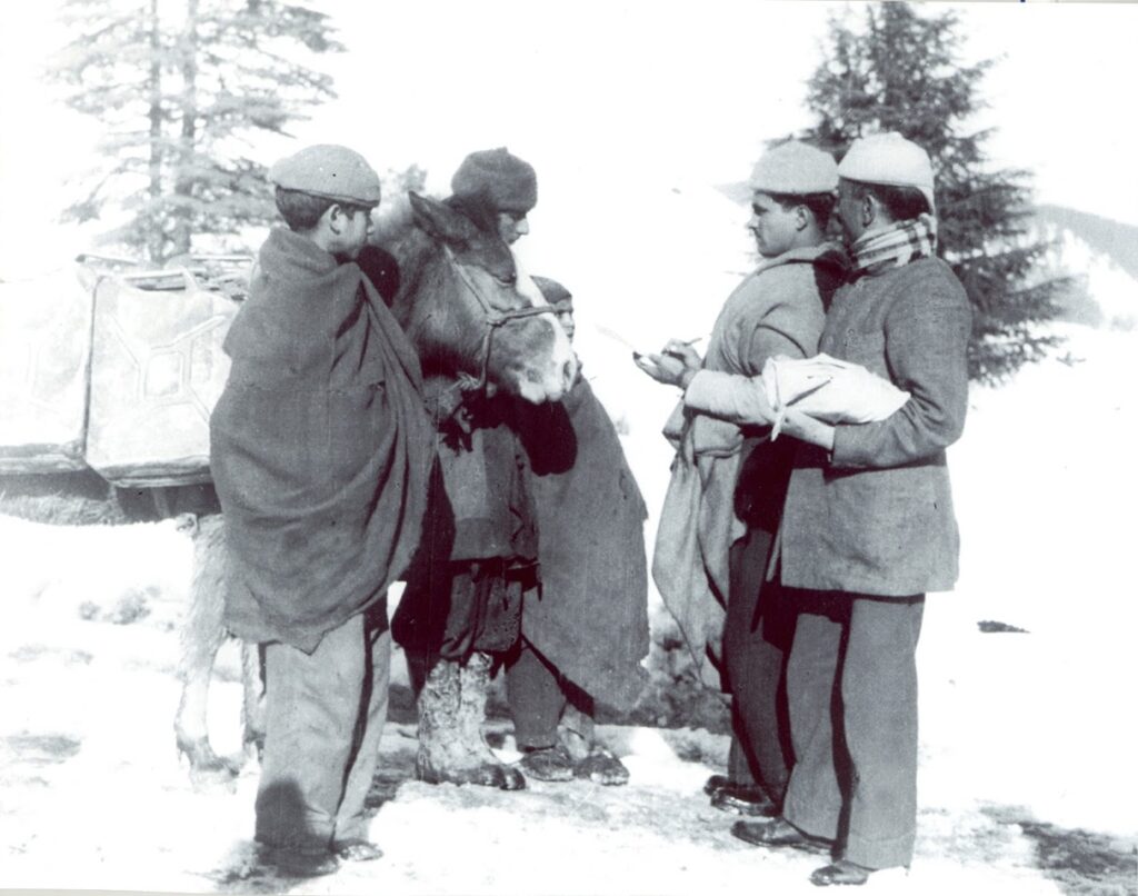 An enumerator collecting details in Kashmir Year 1961 1