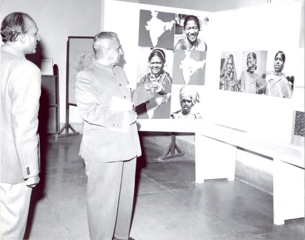 Shri Asok Mitra Registrar General India in a Census Exhibition in Delhi Year 1966 1
