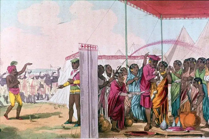 Maratha Daulatrao Sindhiya in Haram Military Camp 1809